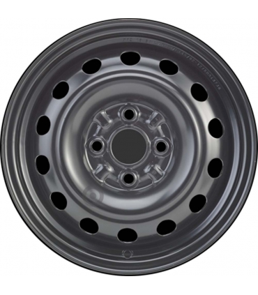 Jante tôle 14 pouces - 4 Trous - 5,5x14  4x100  ET45  AL54  noir