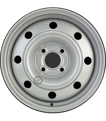 Jante tôle 14 pouces - 4 Trous - 5,5x14  4x100  ET36  AL60  argent