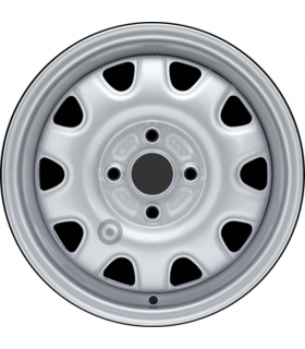 Jante tôle 14 pouces - 4 Trous - 4,5x14  4x100  ET45  AL54  argent