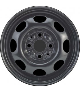 Jante tôle 13 pouces - 4 Trous - 5,5x13  4x100  ET43  AL57  noir