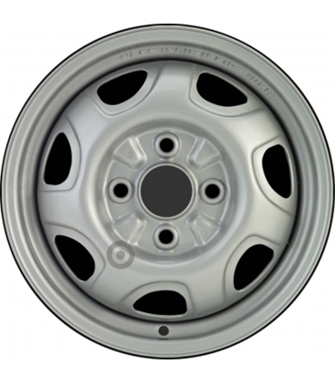 Jante tôle 13 pouces - 4 Trous - 5x13  4x100  ET46  AL56  argent