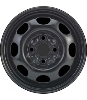 Jante tôle 13 pouces - 4 Trous - 4,5x13  4x100  ET35  AL57  noir