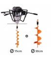 Tarière thermique 4 temps 150 cm3 vrilles 15 et 30cm Villager VPH 170