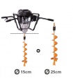 Tarière thermique 4 temps 150 cm3 mèches 15 et 25cm Villager VPH 170