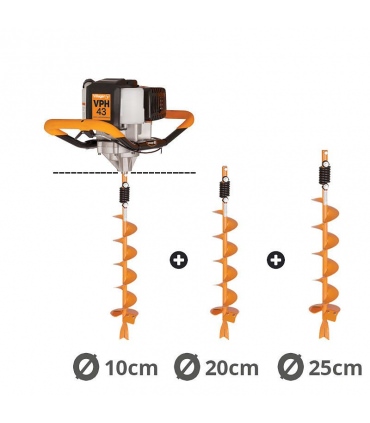 Tarière thermique 43cc 2 temps Villager VPH 43 