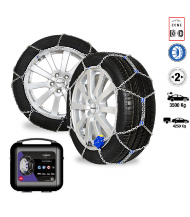 Chaînes neige véhicules électriques pneu 205/60R13, 9mm renforcées - Polaire 0060-PMAA-5