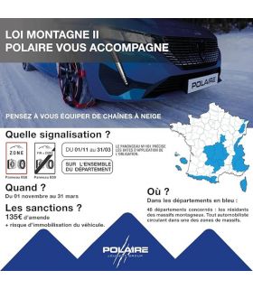 Paire de chaussettes neige et verglas loi montagne pour pneu 205/75R14 Polaire 0G74-PRSC-5