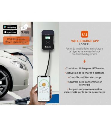 Borne de recharge triphasée 22kW Type 2 - 32A - Installation facile - Könner  Söhnen KS X32/3