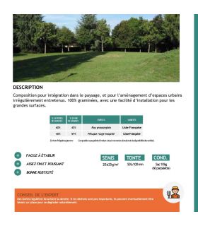 Semences Gazon Terra Parc 20kg à semer au printemps ou à l'automne, gazon fin facile à établir - 1201836 Semences Gazon Terra Parc 20kg à semer au printemps ou à l'automne, gazon fin facile à établir - 1201836