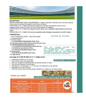 Engrais Flori ER MINI 23-5-11   3 MgO   3 CaO (4), 25kg, printemps, mini-granulés - Florivert NEG01813