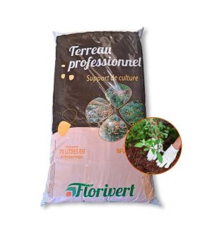 Substrat Flori Plantat. MYCOR100 70L enrichi en engrais, pour plantations et rétention d'eau - Florivert NEG01618