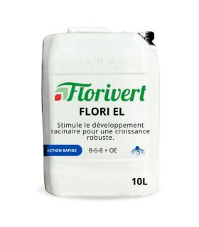 Engrais liquide Flori EL 8-6-8   OE 10L favorise le feuillage et les racines, pour arrosage ou pulvérisation - Florivert Engrais liquide Flori EL 8-6-8   OE 10L favorise le feuillage et les racines, pour arrosage ou pulvérisation - Florivert
