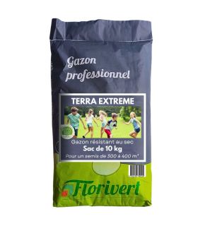 Semences gazon Terra Extrême 10 kg, faible besoin en eau et bel aspect - Florivert 1201632 Semences gazon Terra Extrême 10 kg, faible besoin en eau et bel aspect - Florivert 1201632