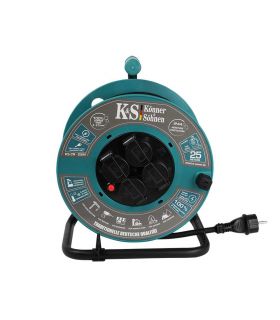 Rallonge enrouleur électrique, 25m de câble - Könner  Söhnen KS CR-25M Rallonge enrouleur électrique, 25m de câble - Könner  Söhnen KS CR-25M
