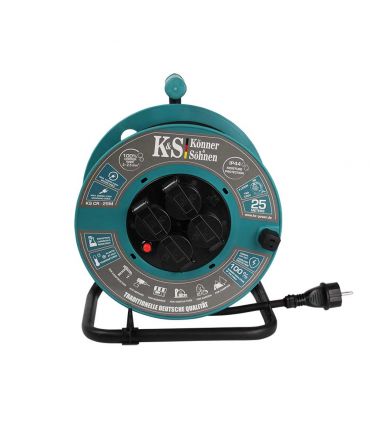 Rallonge enrouleur électrique, 25m de câble - Könner  Söhnen KS CR-25M