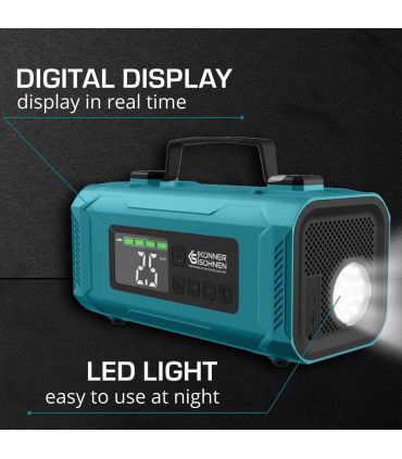 Démarreur avec compresseur à batterie - batterie 14800 mAh Könner  Söhnen, KS JSP-2000