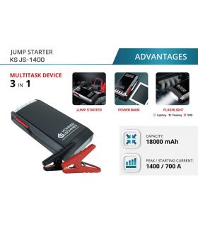 Booster de batterie voiture, batterie 12000 mAh - Könner  Söhnen KS JS-1400
