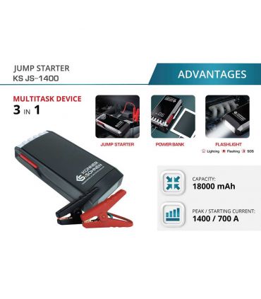 Booster de batterie voiture, batterie 12000 mAh - Könner  Söhnen KS JS-1400