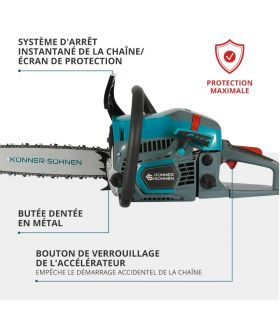 Tronçonneuse à essence 45 cm³, chaîne et guide 33 cm - Könner  Söhnen KS CS21G-13 Tronçonneuse à essence 45 cm³, chaîne et guide 33 cm - Könner  Söhnen KS CS21G-13