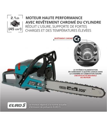 Tronçonneuse à essence 45 cm³, guide et chaîne OREGON 40 cm - Könner  Söhnen KS CS21G-16-1