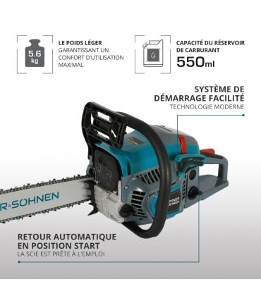 Tronçonneuse à essence coupe 40 cm, 54,5cm3 - Könner  Söhnen KS CS31G-16