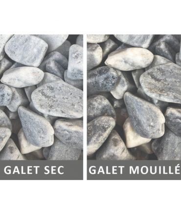 Paillage minéral Galet marbre Ice Blue 25-40mm, Big bag 500 kg - F-PAI012