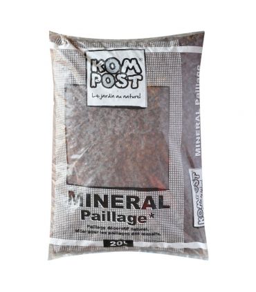 Paillage minéral en pouzzolane rouge 7/15mm, sac de 20l - KOM31