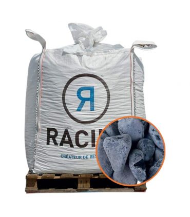 Paillage minéral Galet marbre noir 24-40mm, Big bag 500 kg - F-PAI014