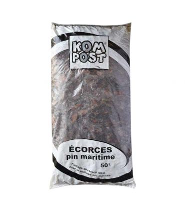 Paillage végétal biodégradable écorces de pin maritime, sac 50 L - KOM37