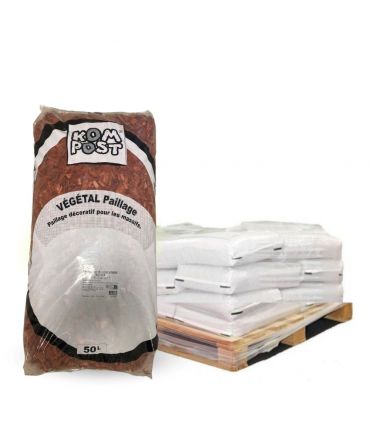 Paillage plaquette colorée 20/40mm, Rouge, 24 sacs 50l - PRO99-24x50