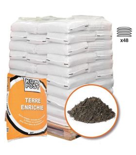 Mélange de terre végétale enrichie RACINE pour bacs et jardinières 48 sacs 20 litres Mélange de terre végétale enrichie RACINE pour bacs et jardinières 48 sacs 20 litres