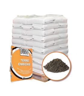 Mélange de terre végétale enrichie RACINE pour bacs et jardinières 48 sacs 20 litres Mélange de terre végétale enrichie RACINE pour bacs et jardinières 48 sacs 20 litres