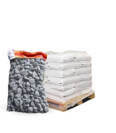 Paillage minéral Galet marbre noir 24-40mm, 10 filets de 20kg - F-PAI068-10x20