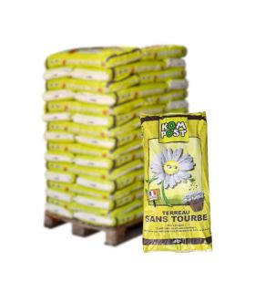 Terreau sans tourbe prêt à l'emploi, 57 sacs de 40 L - KOM27-57x40 Terreau sans tourbe prêt à l'emploi, 57 sacs de 40 L - KOM27-57x40