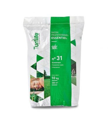 Gazon économique professionnel Turflife n°31 sac 10kg jusqu'à 300m²