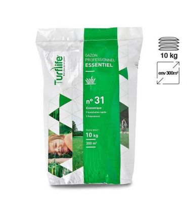 Gazon économique professionnel Turflife n°31 sac 10kg jusqu'à 300m²