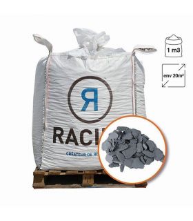 Paillage minéral ardoise grise calibre 40/70 Big bag 800 litres pour 20m2 Paillage minéral ardoise grise calibre 40/70 Big bag 800 litres pour 20m2