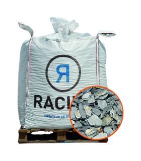 Paillage minéral ardoise grise calibre 40/70mm, Big bag 500 l - PRO435 Paillage minéral ardoise grise calibre 40/70mm, Big bag 500 l - PRO435
