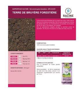 Terre de bruyère forestière pour plantation, sac de 40 litres - KOM14 Terre de bruyère forestière pour plantation, sac de 40 litres - KOM14