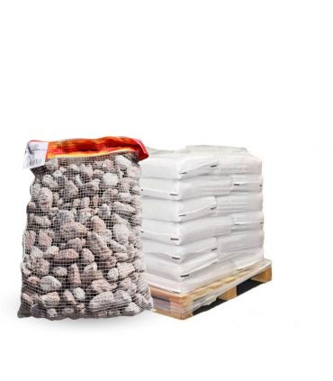 Paillage minéral Galet marbre rouge 25-40mm, 10 sacs de 20 kg - F-PAI070-10x20