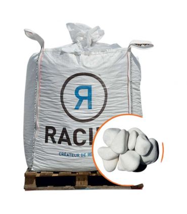 Galet marbre blanc pur 24-40 Big Bag 500 Kg - F-PAI04-BB500