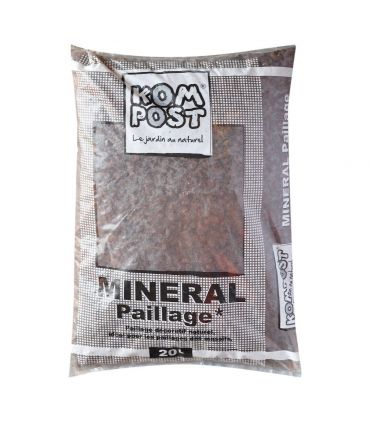 Paillage minéral en pouzzolane rouge 20/40mm, sac de 20 litres - KOM34