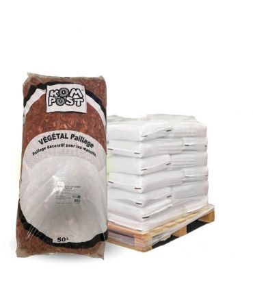 Paillage plaquette colorée 20/40mm, Rouge, 48 sacs 50l - PRO99-48x50