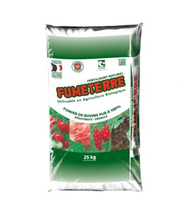 Fumier bovin déshydraté, sac de 25 kg - F-TER002