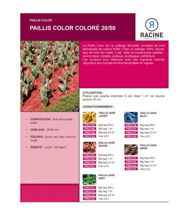 Paillis Color ROUGE 20/50mm Big bag de 1 m3 - PRO105