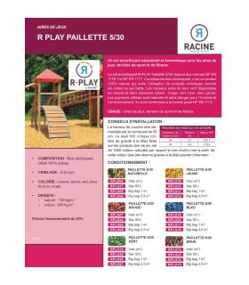 Paillis couleur BRUN aire de jeux R Play 5/30mm, sac 50 l - RPL024 Paillis couleur BRUN aire de jeux R Play 5/30mm, sac 50 l - RPL024