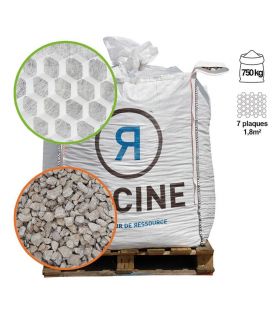 Pack gravier 750 Kg et 7 dalles alvéollées 1,8m² pour surface 12,5m² Pack gravier 750 Kg et 7 dalles alvéollées 1,8m² pour surface 12,5m²