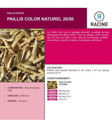 Paillis Color NATUREL 20/50mm, Big bag de 1 m3 - PRO69