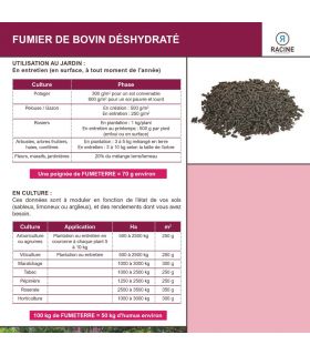 Fumier bovin déshydraté et soluble, 25 sacs de 25 kg - F-TER002-25x25 Fumier bovin déshydraté et soluble, 25 sacs de 25 kg - F-TER002-25x25