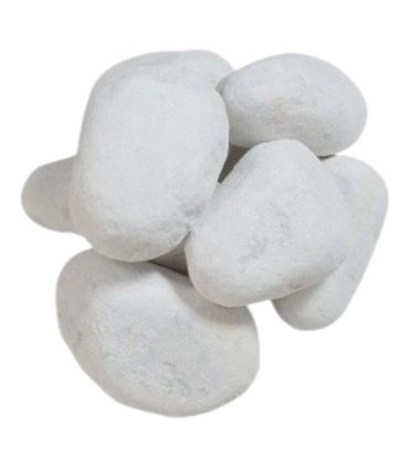 Paillage minéral Galet marbre blanc Carrare 25-40mm, 10 sacs de 25 kg - F-PAI008-10x25